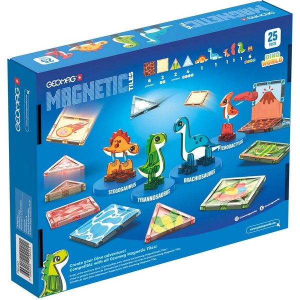 Geomag - Costruzioni magnetiche Magnetic Tiles Dino World 25 pezzi - Image 3