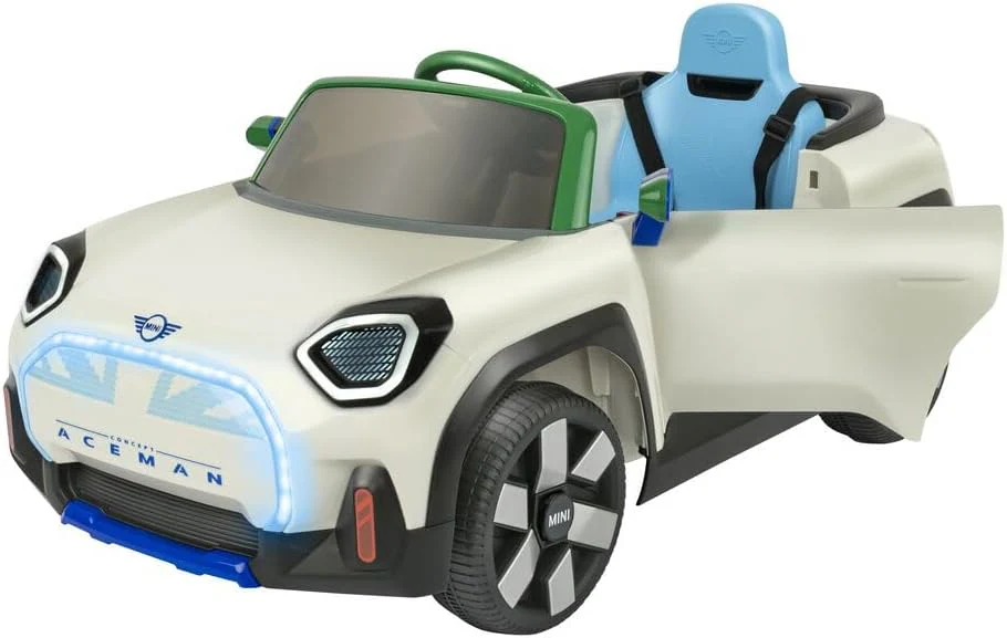 Macchina Mini Aceman 12V per bambini con Batteria al Litio Radiocomandata Bianca - Image 5