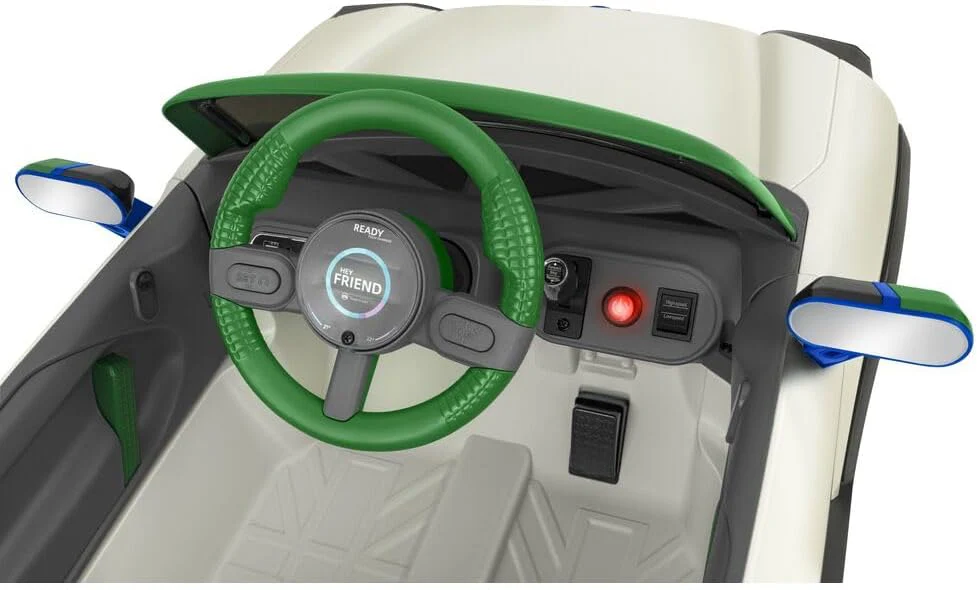 Macchina Mini Aceman 12V per bambini con Batteria al Litio Radiocomandata Bianca - Image 6