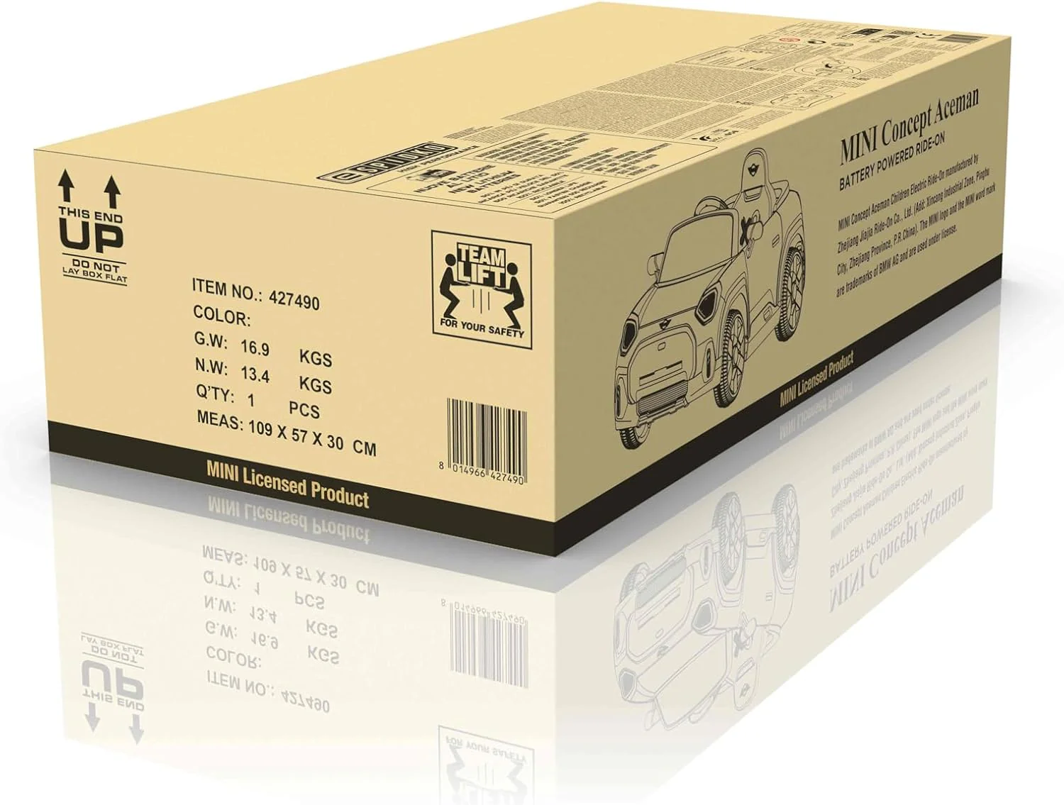 Macchina Mini Aceman 12V per bambini con Batteria al Litio Radiocomandata Bianca - Image 9