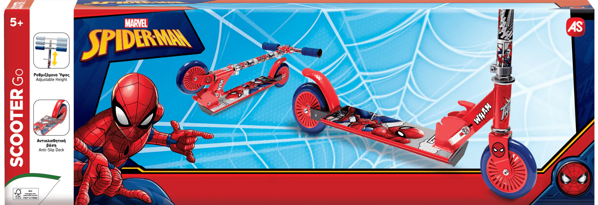 Spiderman Monopattino 2 Ruote ripiegabile e con manubrio regolabile - Image 3